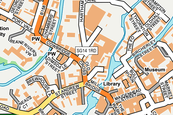 SG14 1RD map - OS OpenMap – Local (Ordnance Survey)