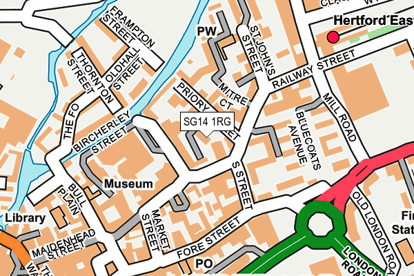 SG14 1RG map - OS OpenMap – Local (Ordnance Survey)