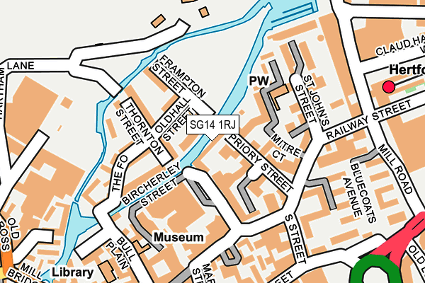 SG14 1RJ map - OS OpenMap – Local (Ordnance Survey)