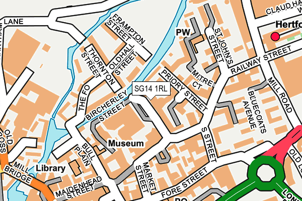 SG14 1RL map - OS OpenMap – Local (Ordnance Survey)