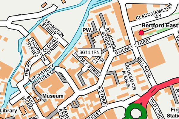 SG14 1RN map - OS OpenMap – Local (Ordnance Survey)