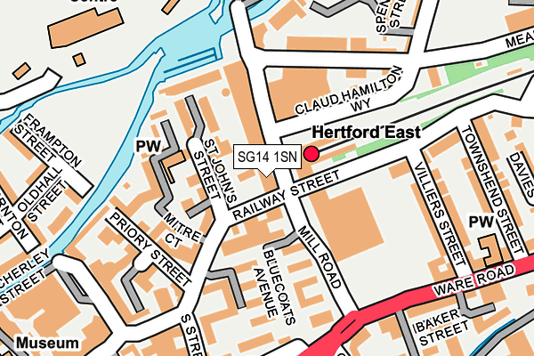 SG14 1SN map - OS OpenMap – Local (Ordnance Survey)