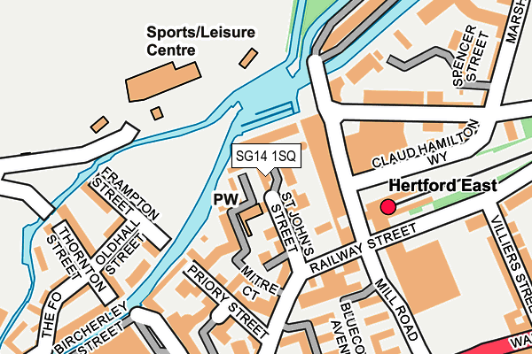 SG14 1SQ map - OS OpenMap – Local (Ordnance Survey)