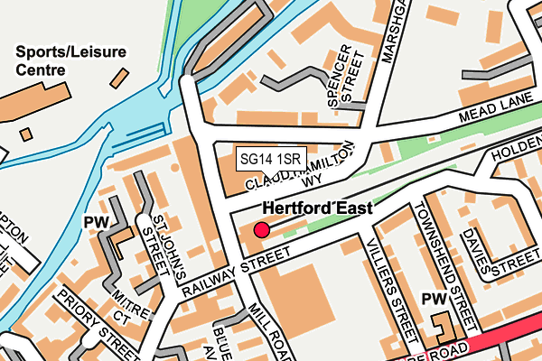 SG14 1SR map - OS OpenMap – Local (Ordnance Survey)