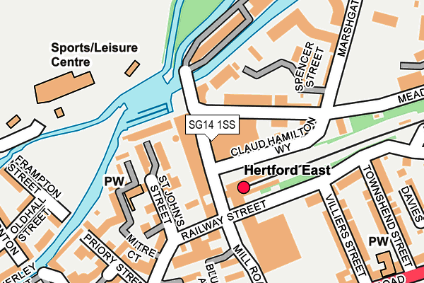 SG14 1SS map - OS OpenMap – Local (Ordnance Survey)