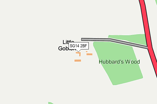 SG14 2BF map - OS OpenMap – Local (Ordnance Survey)