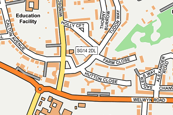 SG14 2DL map - OS OpenMap – Local (Ordnance Survey)