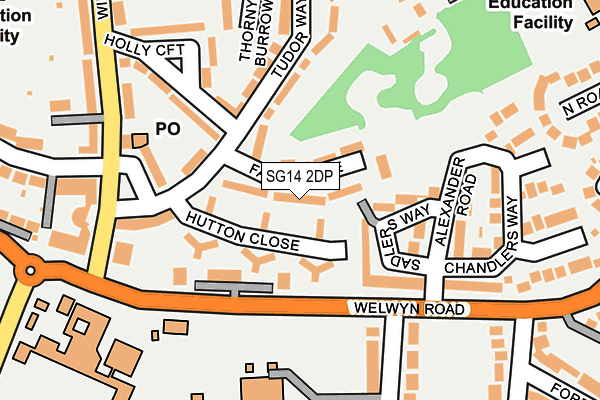 SG14 2DP map - OS OpenMap – Local (Ordnance Survey)