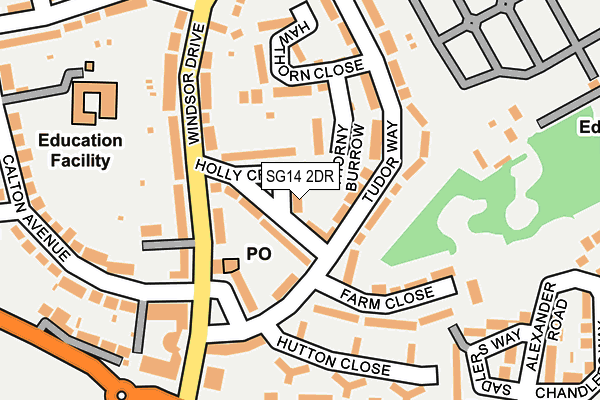 SG14 2DR map - OS OpenMap – Local (Ordnance Survey)