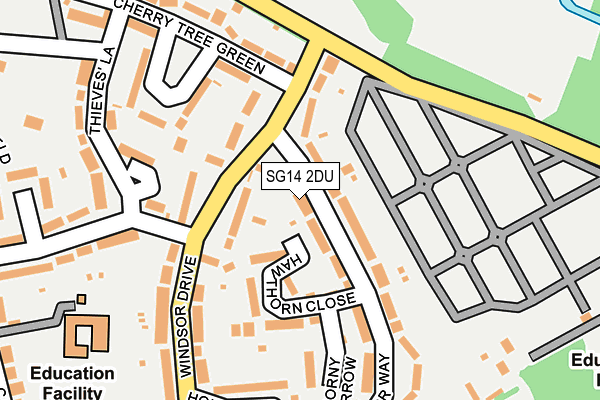 SG14 2DU map - OS OpenMap – Local (Ordnance Survey)