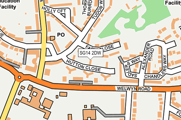 SG14 2DW map - OS OpenMap – Local (Ordnance Survey)