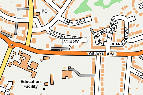 SG14 2FG map - OS OpenMap – Local (Ordnance Survey)