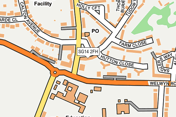 SG14 2FH map - OS OpenMap – Local (Ordnance Survey)