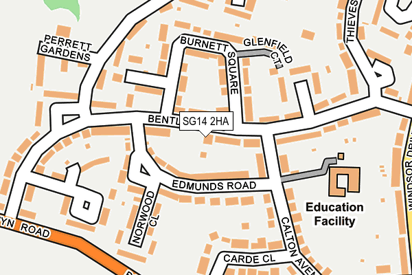 SG14 2HA map - OS OpenMap – Local (Ordnance Survey)