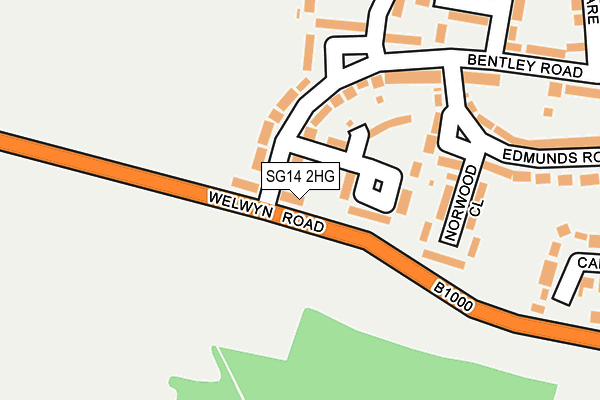 SG14 2HG map - OS OpenMap – Local (Ordnance Survey)