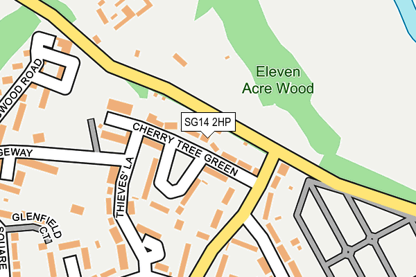 SG14 2HP map - OS OpenMap – Local (Ordnance Survey)
