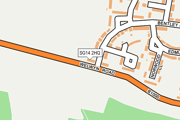 SG14 2HQ map - OS OpenMap – Local (Ordnance Survey)