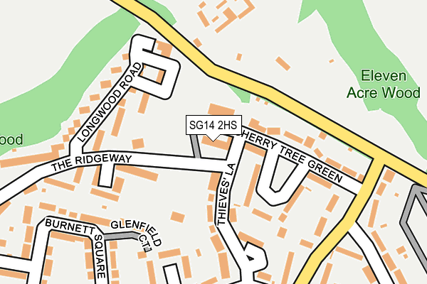 SG14 2HS map - OS OpenMap – Local (Ordnance Survey)