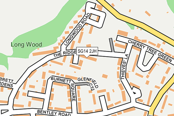 SG14 2JH map - OS OpenMap – Local (Ordnance Survey)