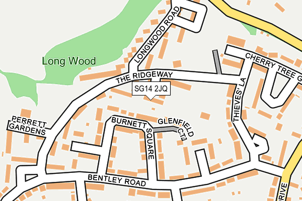 SG14 2JQ map - OS OpenMap – Local (Ordnance Survey)