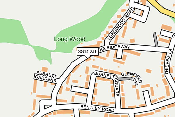 SG14 2JT map - OS OpenMap – Local (Ordnance Survey)