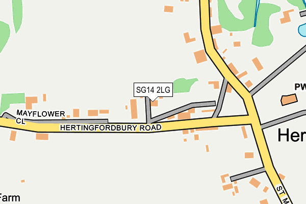 SG14 2LG map - OS OpenMap – Local (Ordnance Survey)