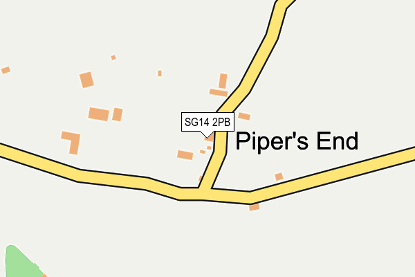SG14 2PB map - OS OpenMap – Local (Ordnance Survey)