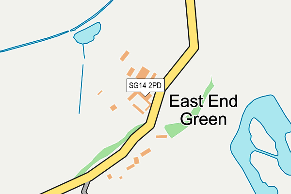 SG14 2PD map - OS OpenMap – Local (Ordnance Survey)