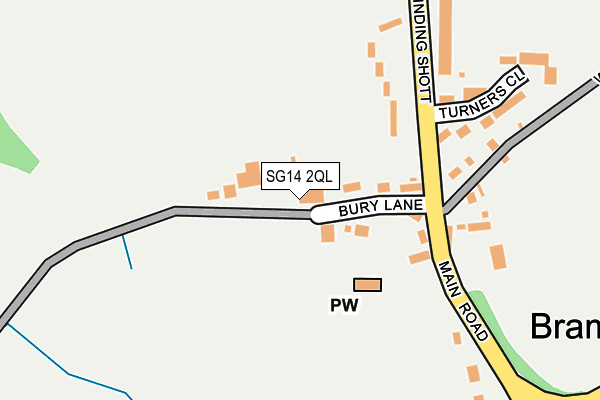 SG14 2QL map - OS OpenMap – Local (Ordnance Survey)