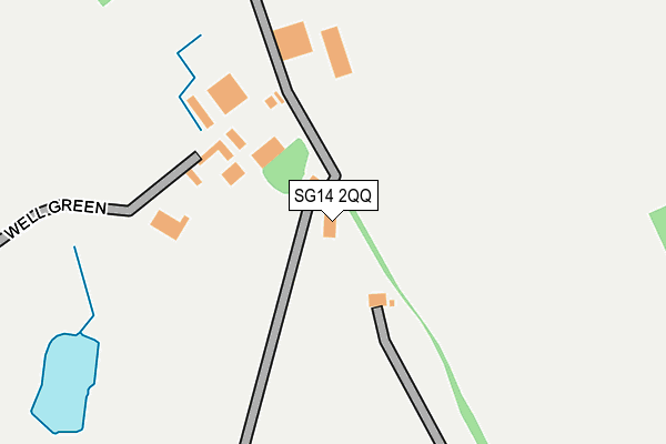 SG14 2QQ map - OS OpenMap – Local (Ordnance Survey)