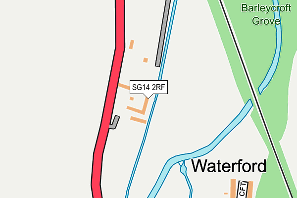 SG14 2RF map - OS OpenMap – Local (Ordnance Survey)