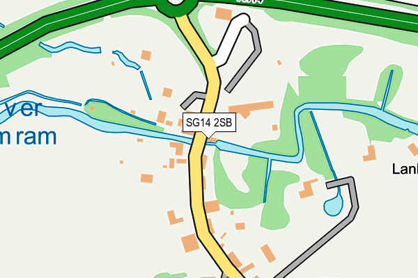SG14 2SB map - OS OpenMap – Local (Ordnance Survey)