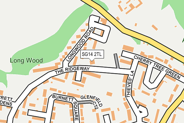 SG14 2TL map - OS OpenMap – Local (Ordnance Survey)