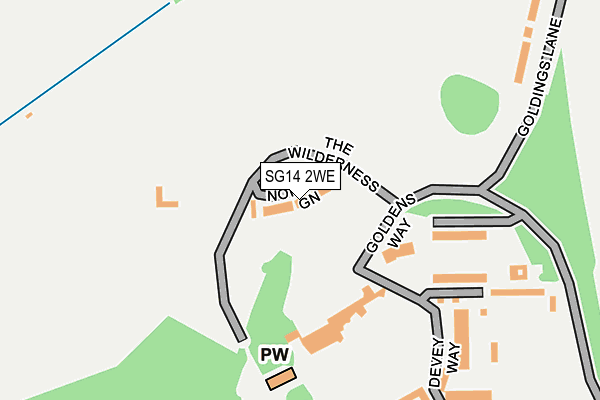 SG14 2WE map - OS OpenMap – Local (Ordnance Survey)