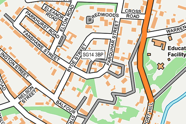 SG14 3BP map - OS OpenMap – Local (Ordnance Survey)