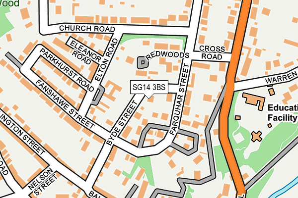 SG14 3BS map - OS OpenMap – Local (Ordnance Survey)