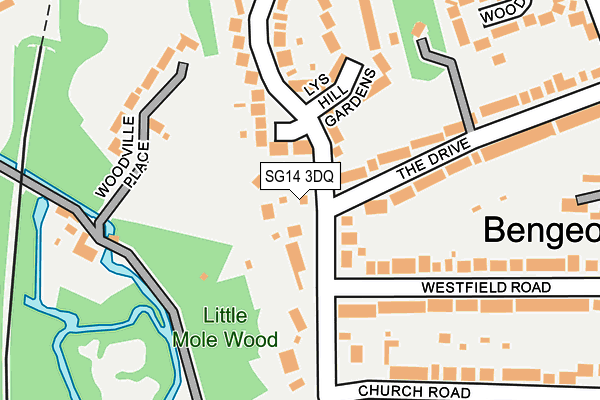 SG14 3DQ map - OS OpenMap – Local (Ordnance Survey)