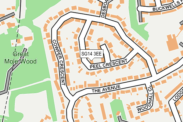 SG14 3EE map - OS OpenMap – Local (Ordnance Survey)