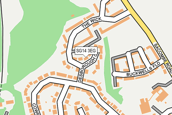 SG14 3EG map - OS OpenMap – Local (Ordnance Survey)