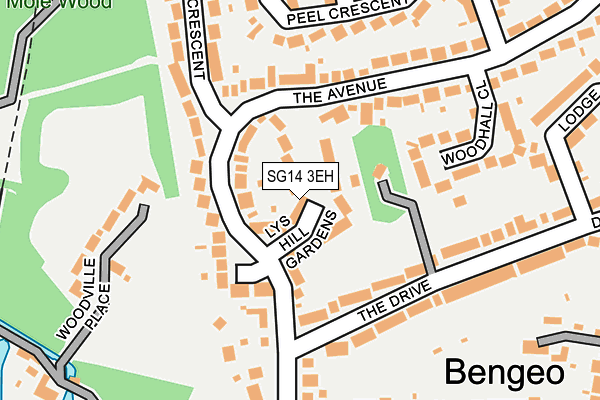 SG14 3EH map - OS OpenMap – Local (Ordnance Survey)