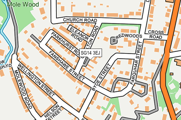 SG14 3EJ map - OS OpenMap – Local (Ordnance Survey)