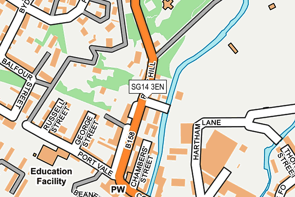 SG14 3EN map - OS OpenMap – Local (Ordnance Survey)