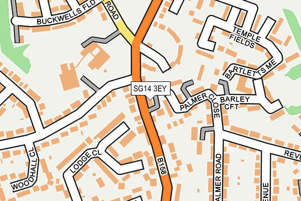 SG14 3EY map - OS OpenMap – Local (Ordnance Survey)