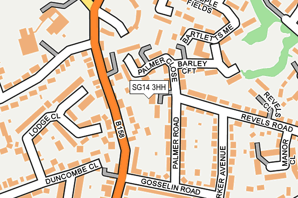 SG14 3HH map - OS OpenMap – Local (Ordnance Survey)