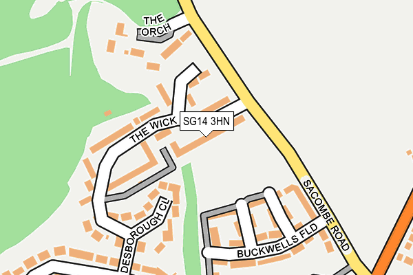 SG14 3HN map - OS OpenMap – Local (Ordnance Survey)