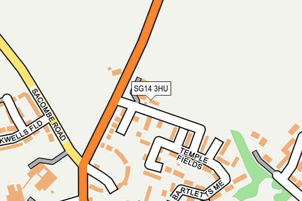 SG14 3HU map - OS OpenMap – Local (Ordnance Survey)
