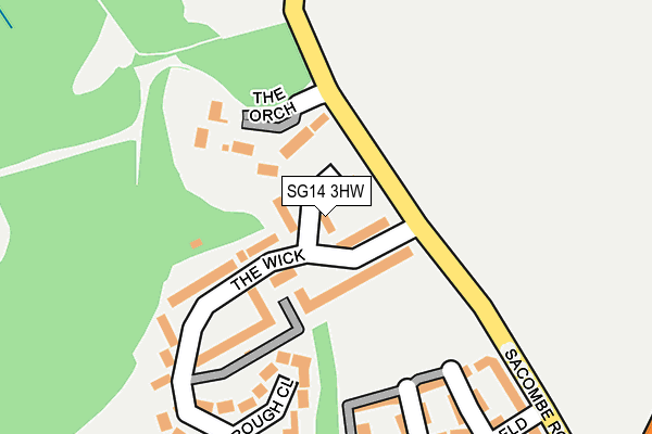 SG14 3HW map - OS OpenMap – Local (Ordnance Survey)