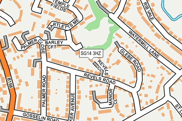 SG14 3HZ map - OS OpenMap – Local (Ordnance Survey)