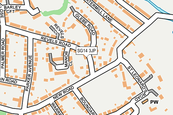 SG14 3JP map - OS OpenMap – Local (Ordnance Survey)