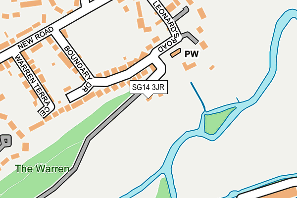 SG14 3JR map - OS OpenMap – Local (Ordnance Survey)